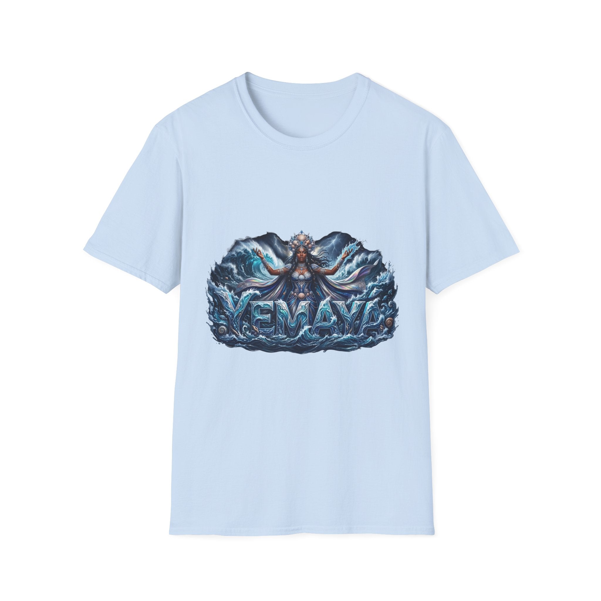 Camiseta de Yemayá – Diseño espiritual Yoruba de la Orisha del mar y la protección
