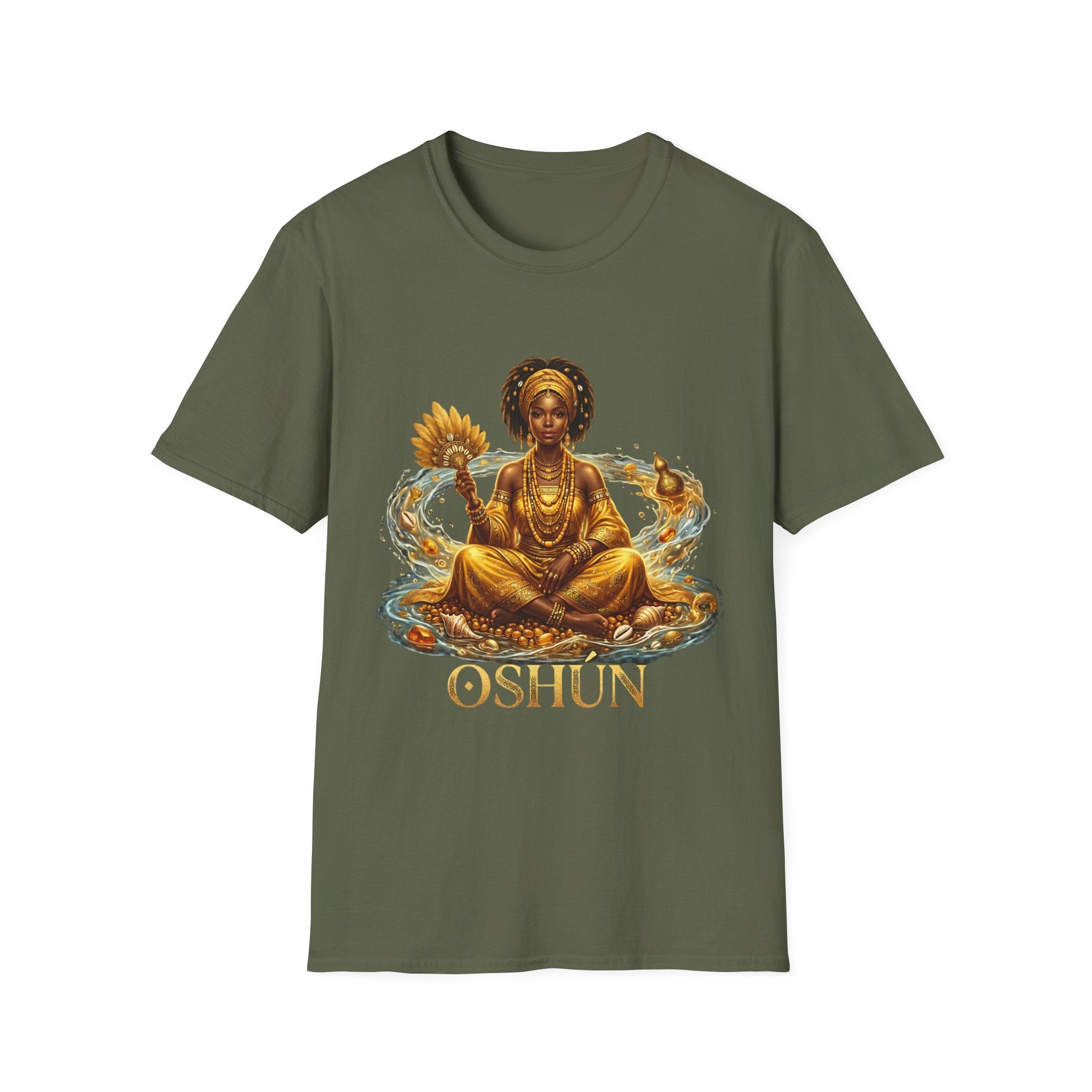 Camiseta Oshún “Amor, Belleza y Prosperidad” — Unisex Softstyle