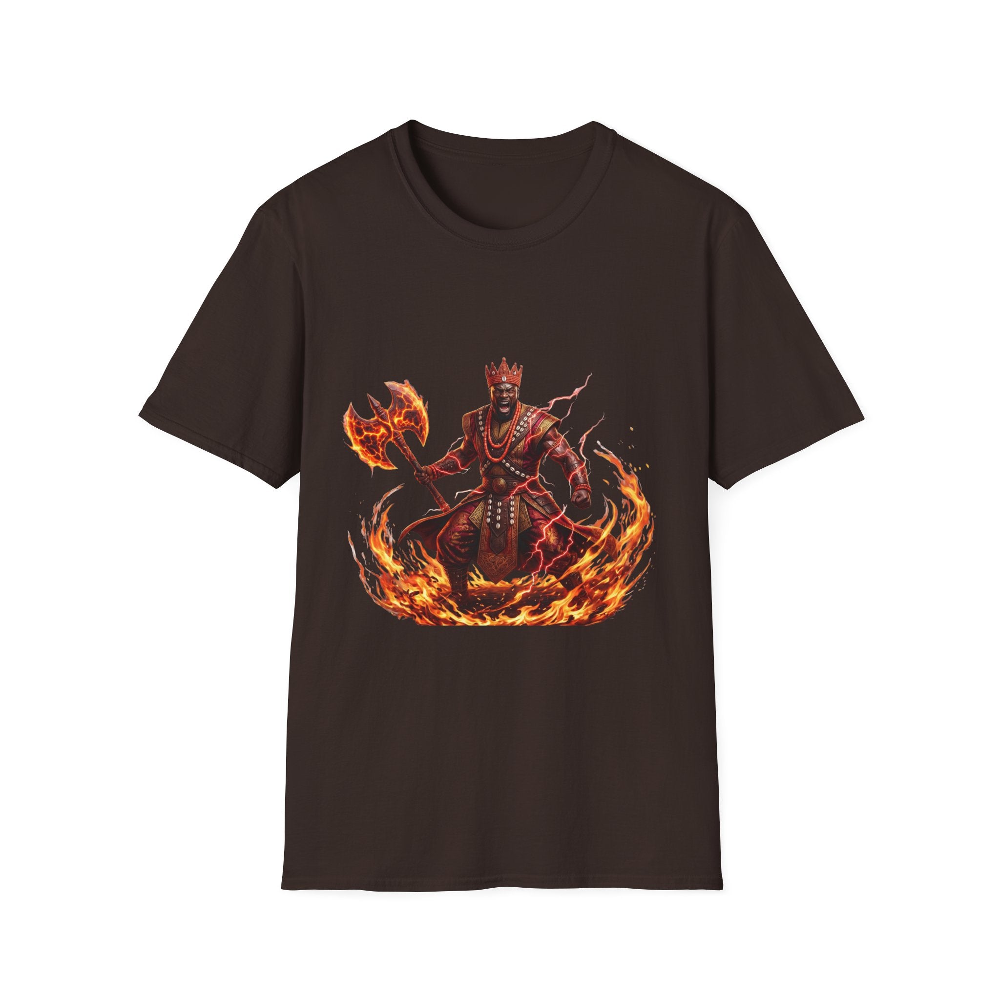 Camiseta de Changó del Fuego – Diseño espiritual Yoruba del Orisha del trueno y el poder