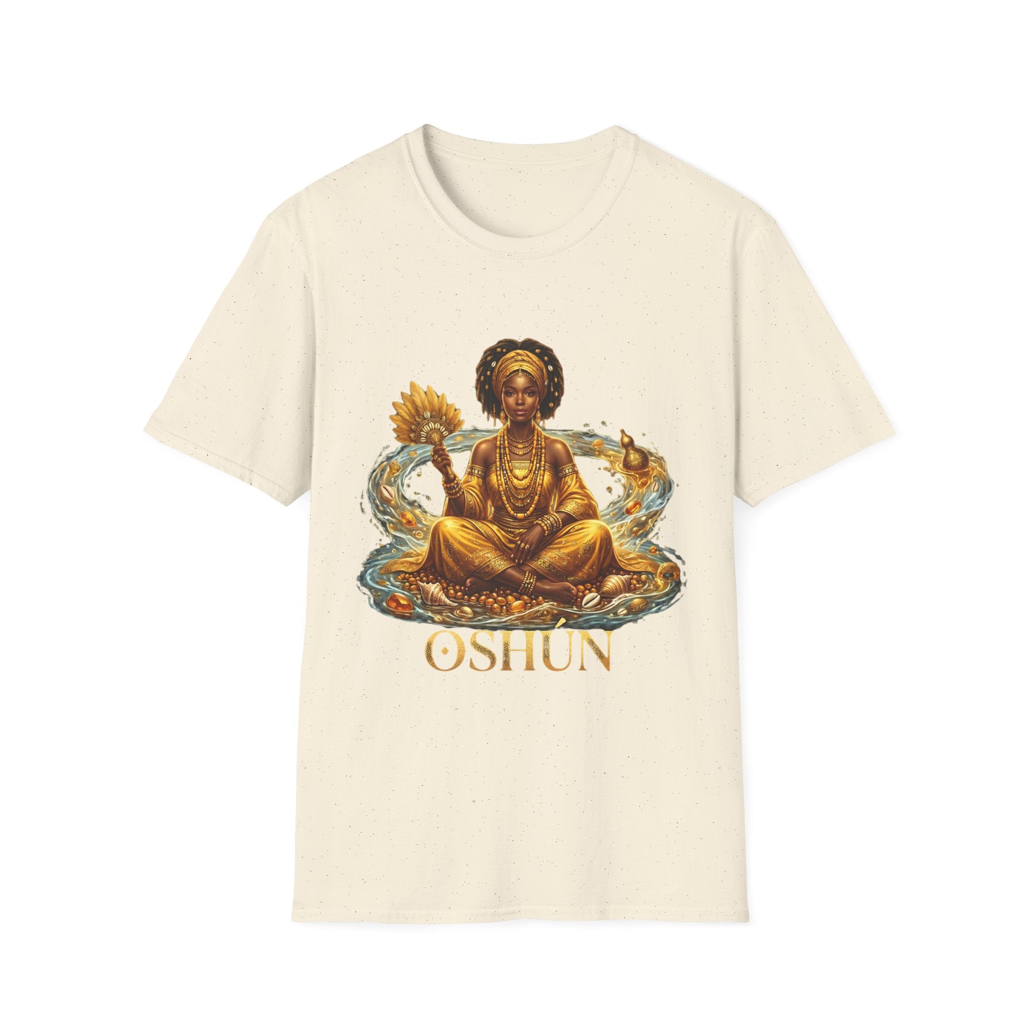 Camiseta Oshún “Amor, Belleza y Prosperidad” — Unisex Softstyle