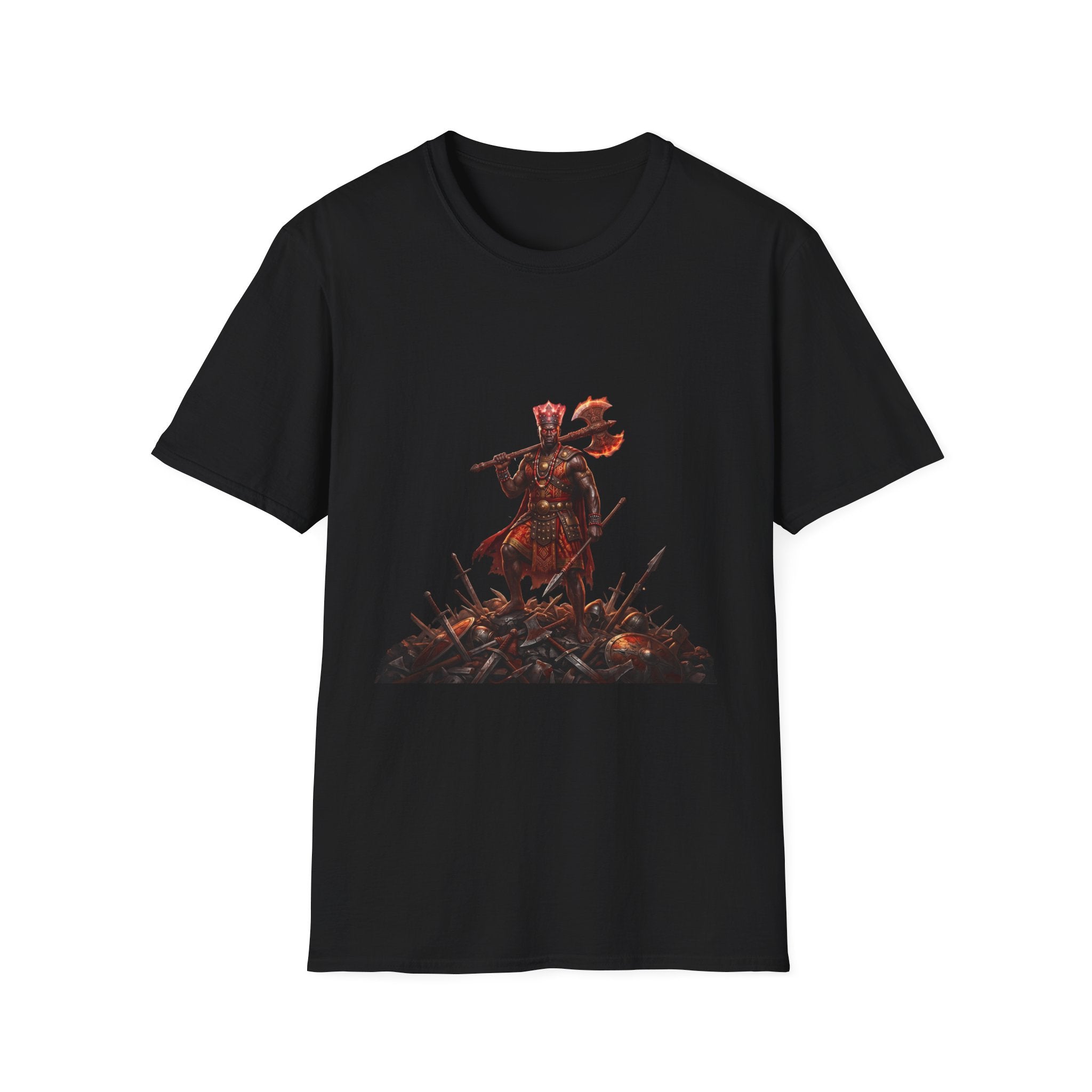 Camiseta de Changó Guerrero – Diseño espiritual Yoruba del Orisha del trueno y la fuerza