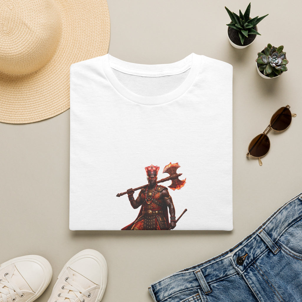 Camiseta de Changó Guerrero – Diseño espiritual Yoruba del Orisha del trueno y la fuerza