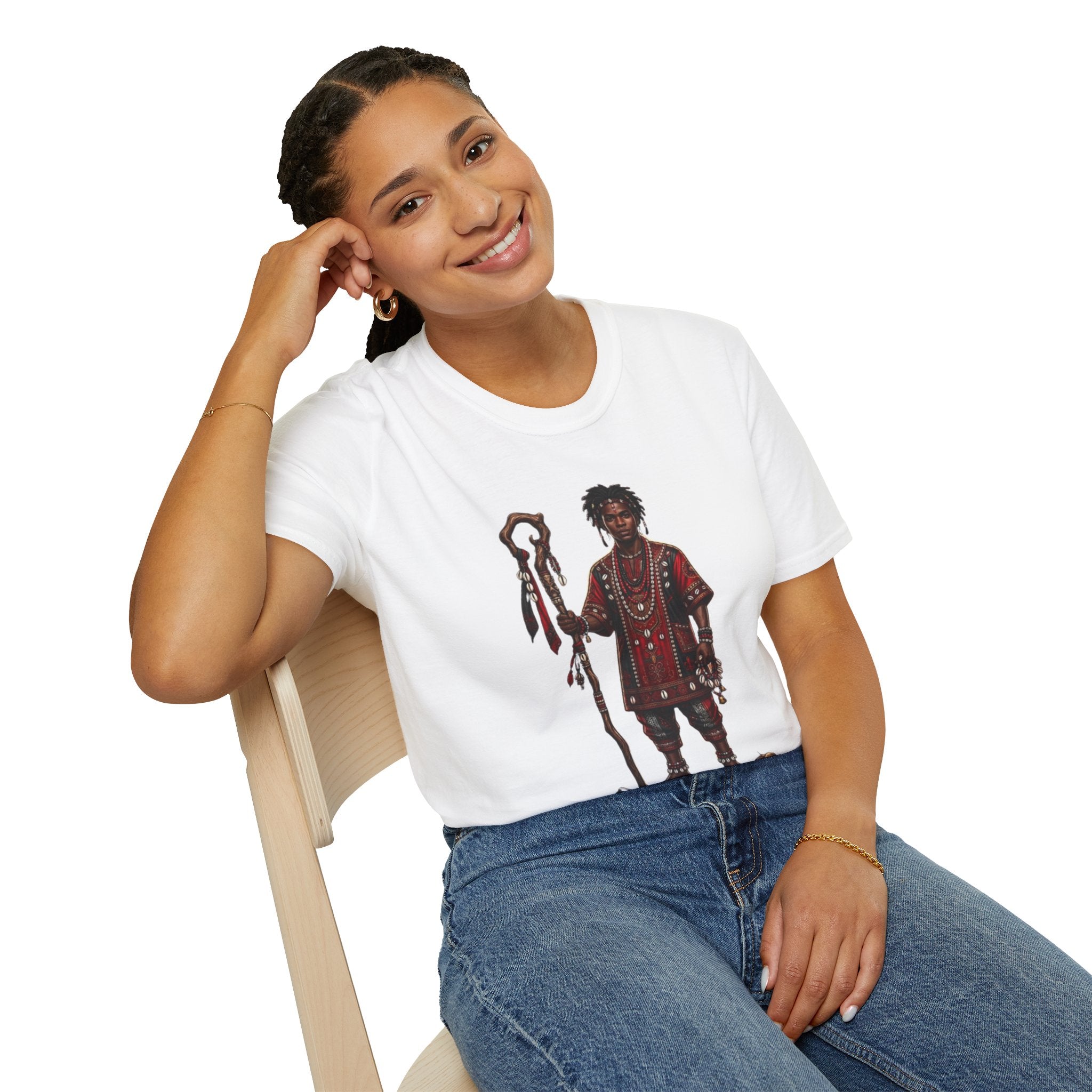 Camiseta Elegguá “Guardián de los Caminos” — Unisex Softstyle