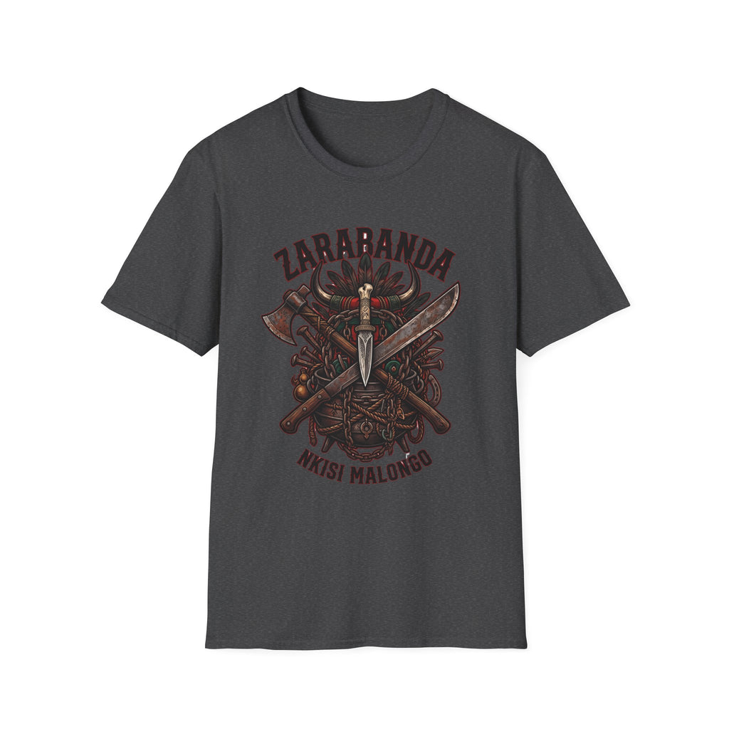 Camiseta de Zarabanda – Diseño espiritual de Palo Mayombe | Nkisi Malongo
