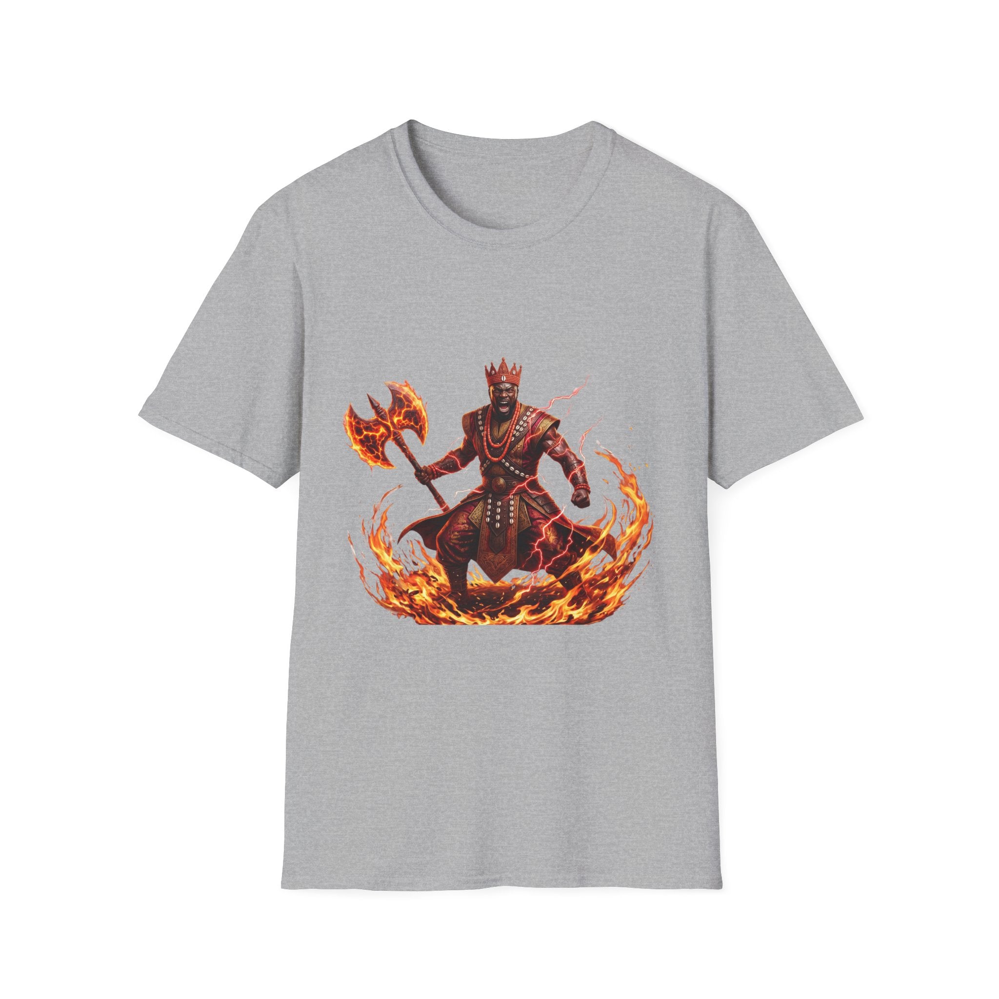 Camiseta de Changó del Fuego – Diseño espiritual Yoruba del Orisha del trueno y el poder