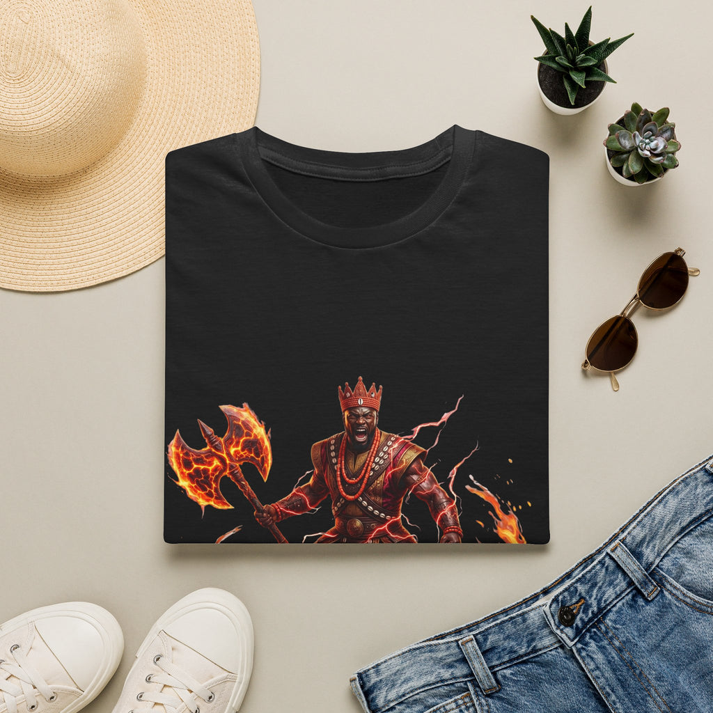 Camiseta de Changó del Fuego – Diseño espiritual Yoruba del Orisha del trueno y el poder