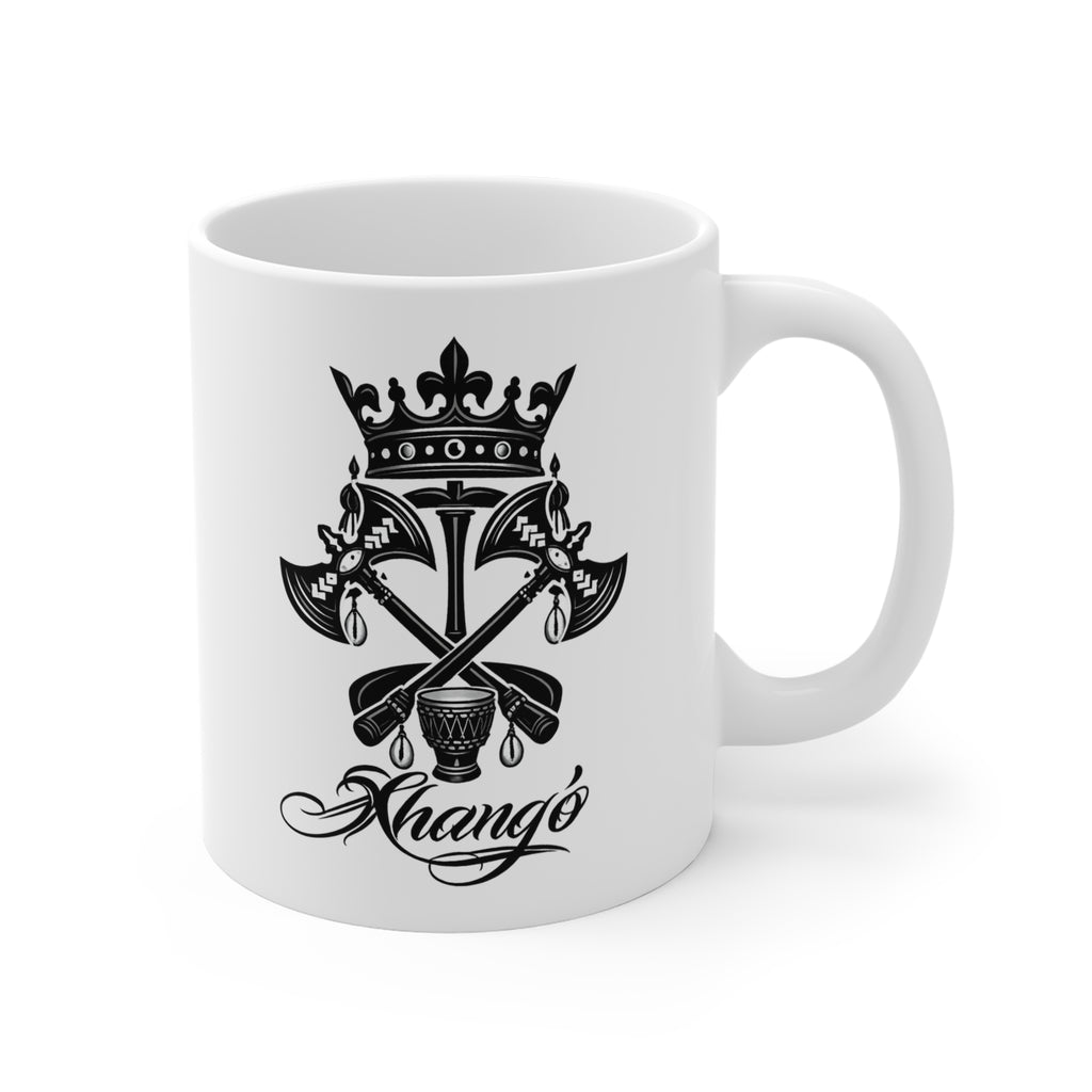 Taza Shangó “Corona, Poder y Justicia” — Taza Cerámica Inspirada en la Tradición Yoruba
