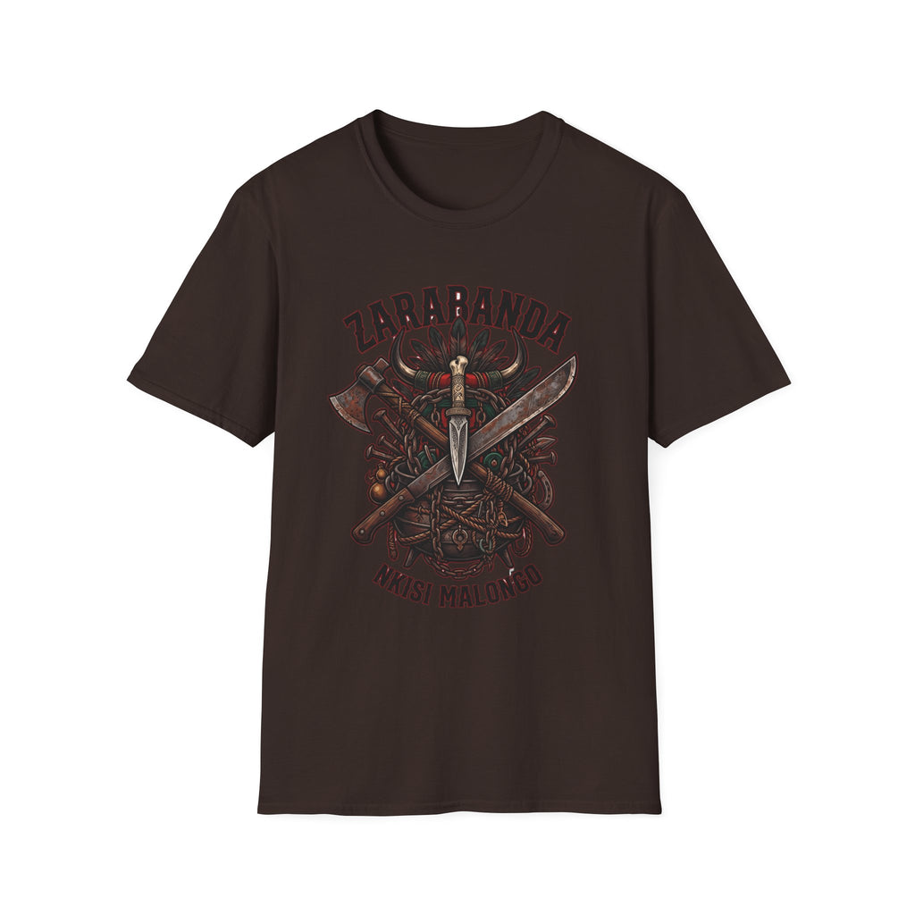 Camiseta de Zarabanda – Diseño espiritual de Palo Mayombe | Nkisi Malongo