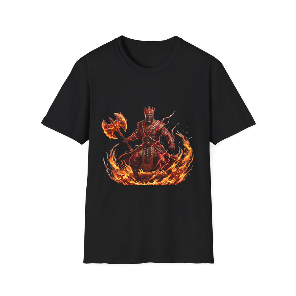 Camiseta de Changó del Fuego – Diseño espiritual Yoruba del Orisha del trueno y el poder