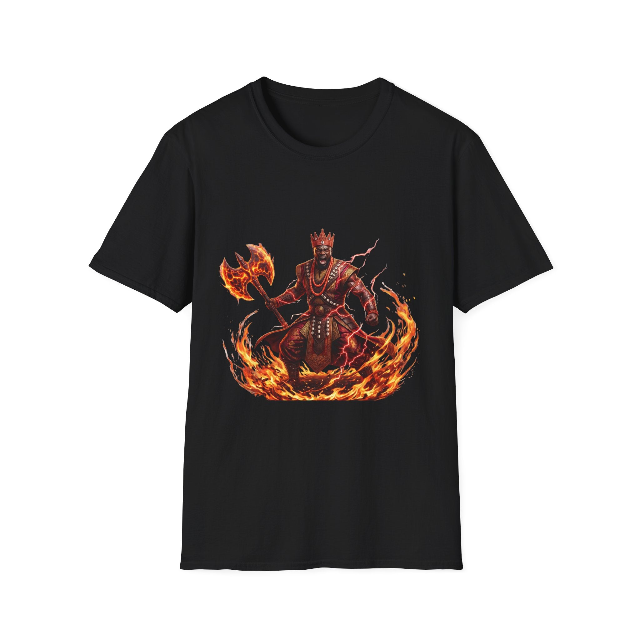 Camiseta de Changó del Fuego – Diseño espiritual Yoruba del Orisha del trueno y el poder