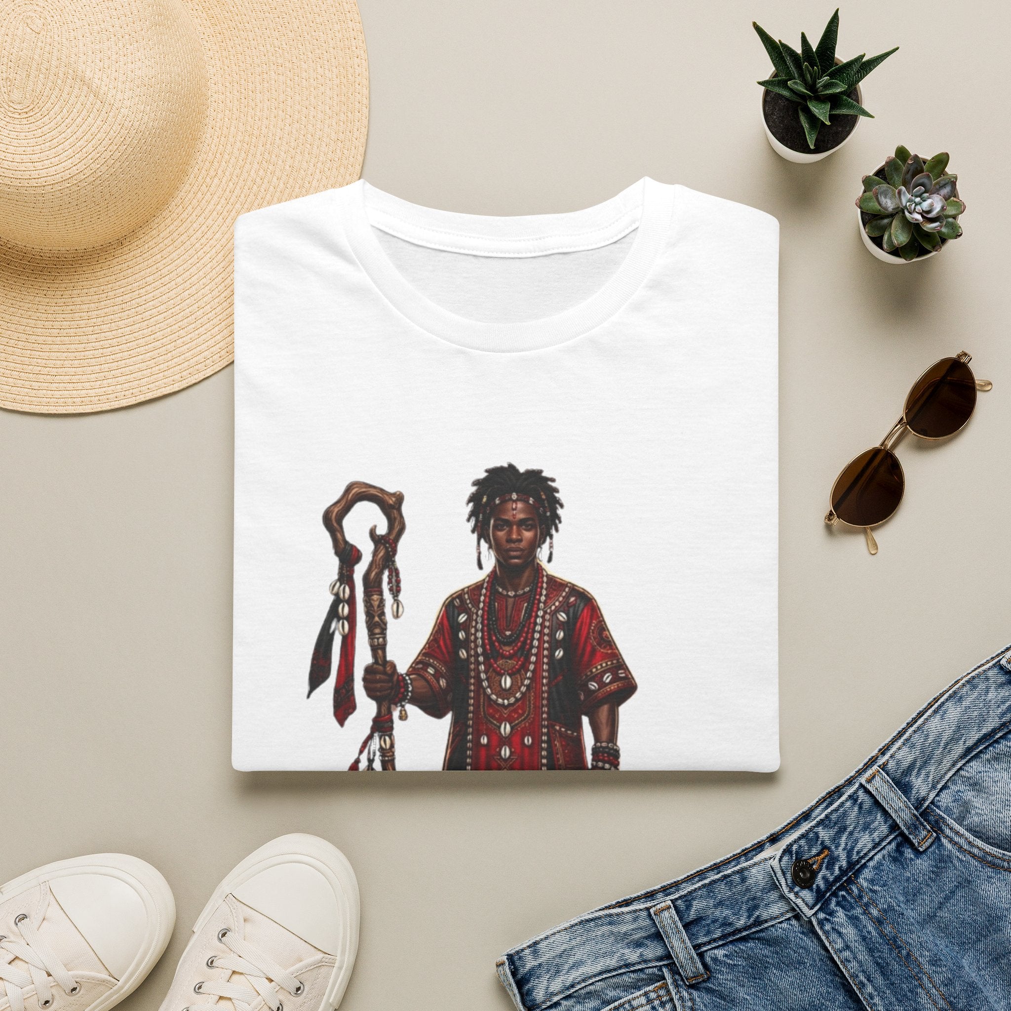 Camiseta Elegguá “Guardián de los Caminos” — Unisex Softstyle