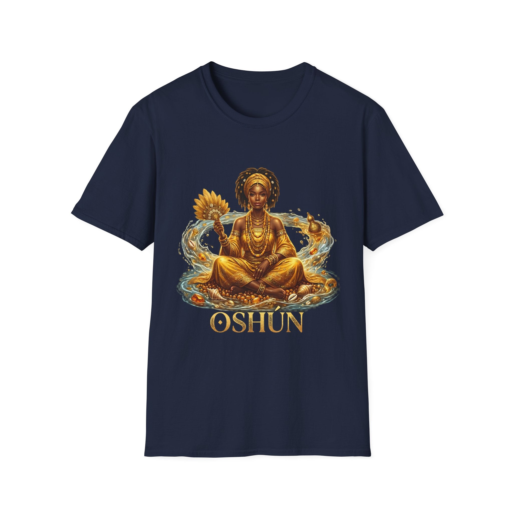 Camiseta Oshún “Amor, Belleza y Prosperidad” — Unisex Softstyle