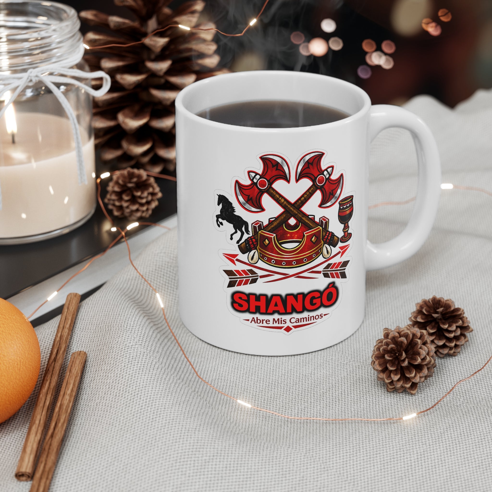 Taza Shangó “Rey del Trueno y la Justicia” — Taza Inspirada en la Tradición Yoruba