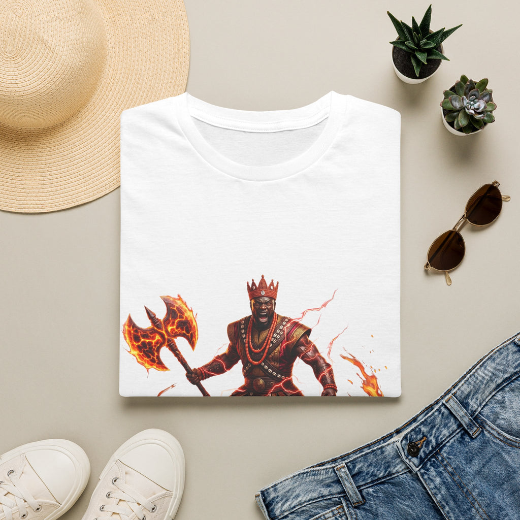 Camiseta de Changó del Fuego – Diseño espiritual Yoruba del Orisha del trueno y el poder
