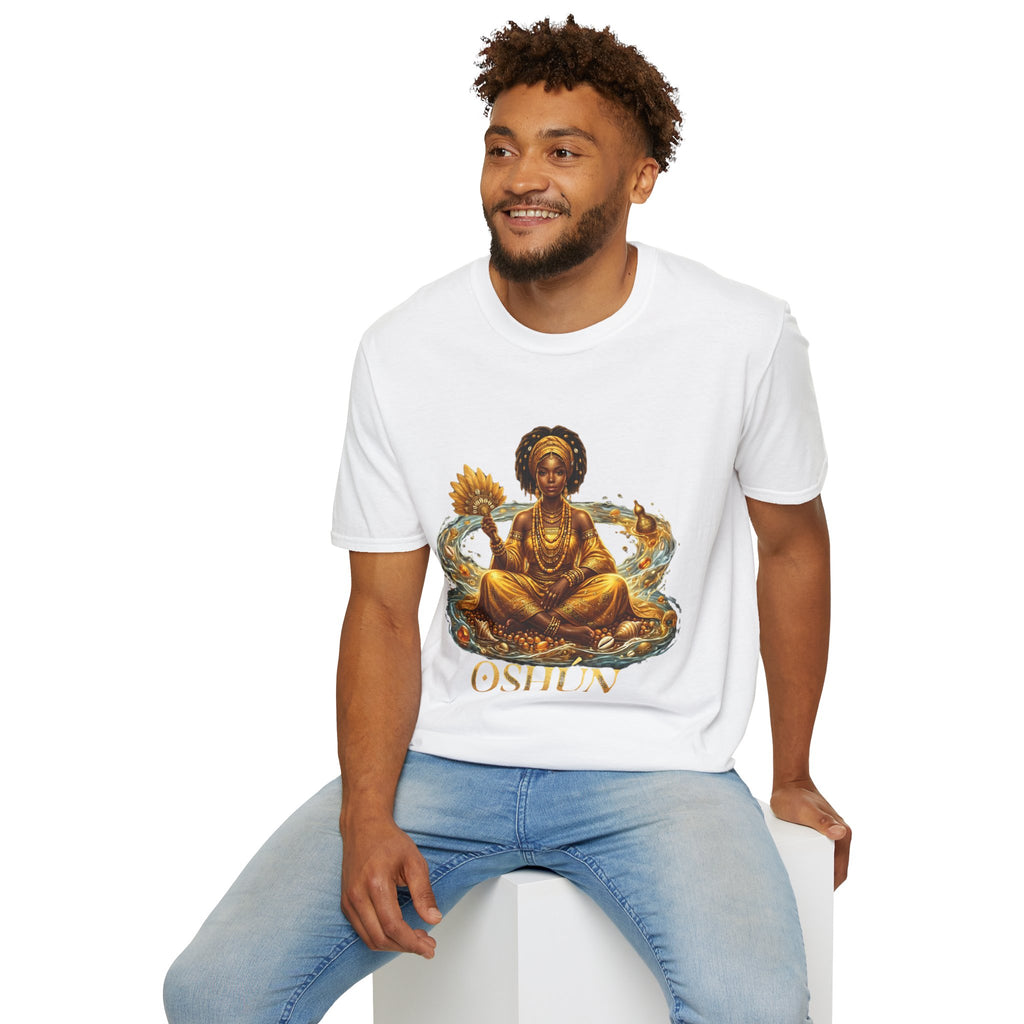 Camiseta Oshún “Amor, Belleza y Prosperidad” — Unisex Softstyle