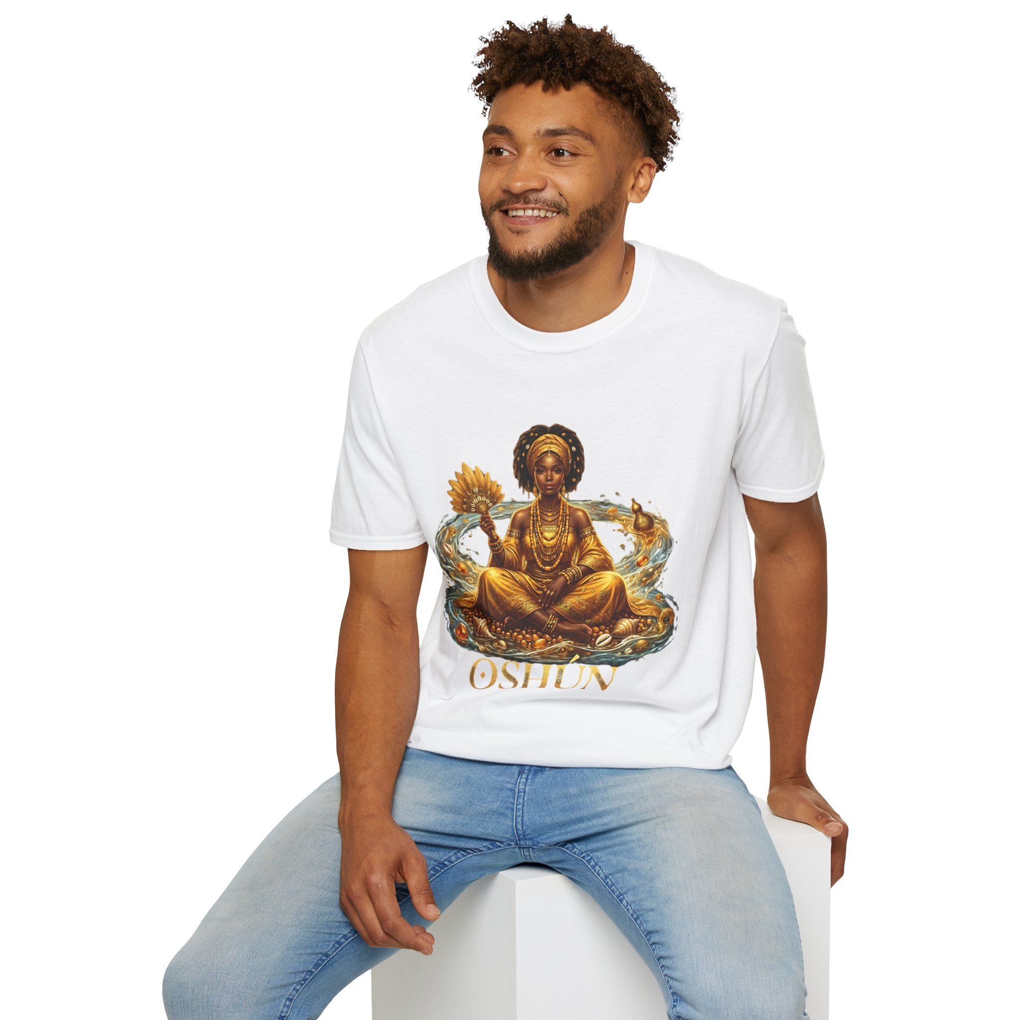 Camiseta Oshún “Amor, Belleza y Prosperidad” — Unisex Softstyle