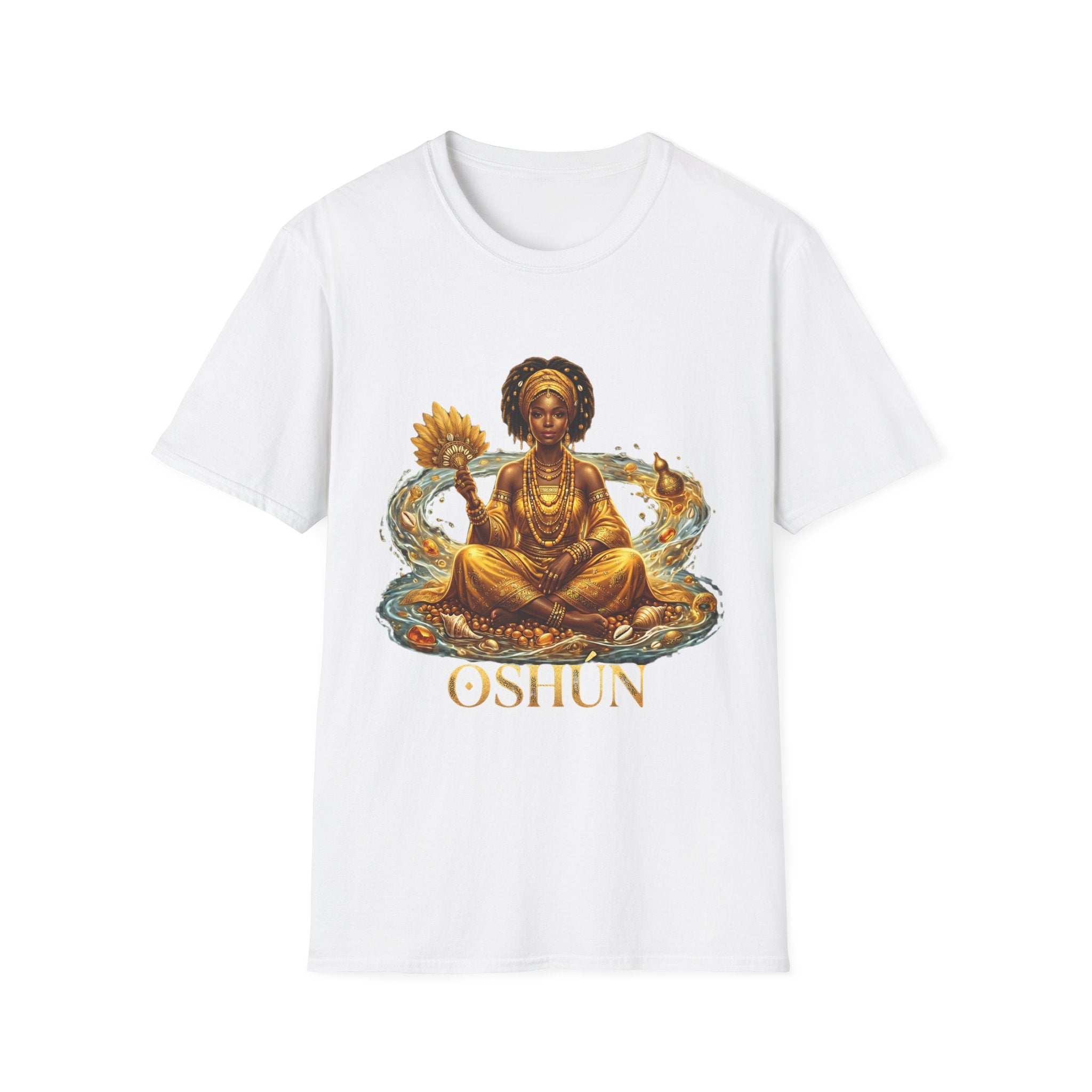Camiseta Oshún “Amor, Belleza y Prosperidad” — Unisex Softstyle