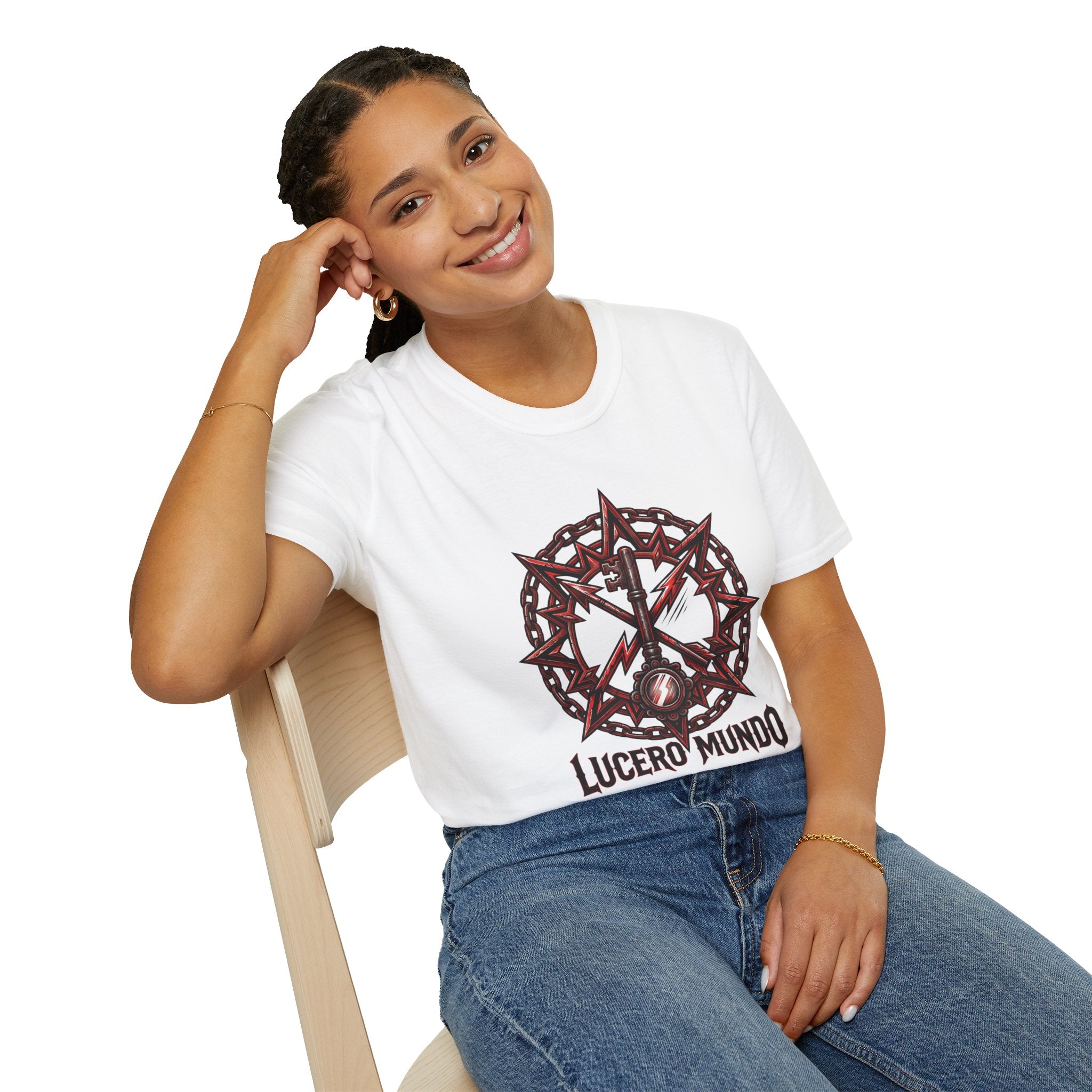 Lucero Mundo Graphic T-Shirt — Thorn Crown & Lightning Bolt Design
