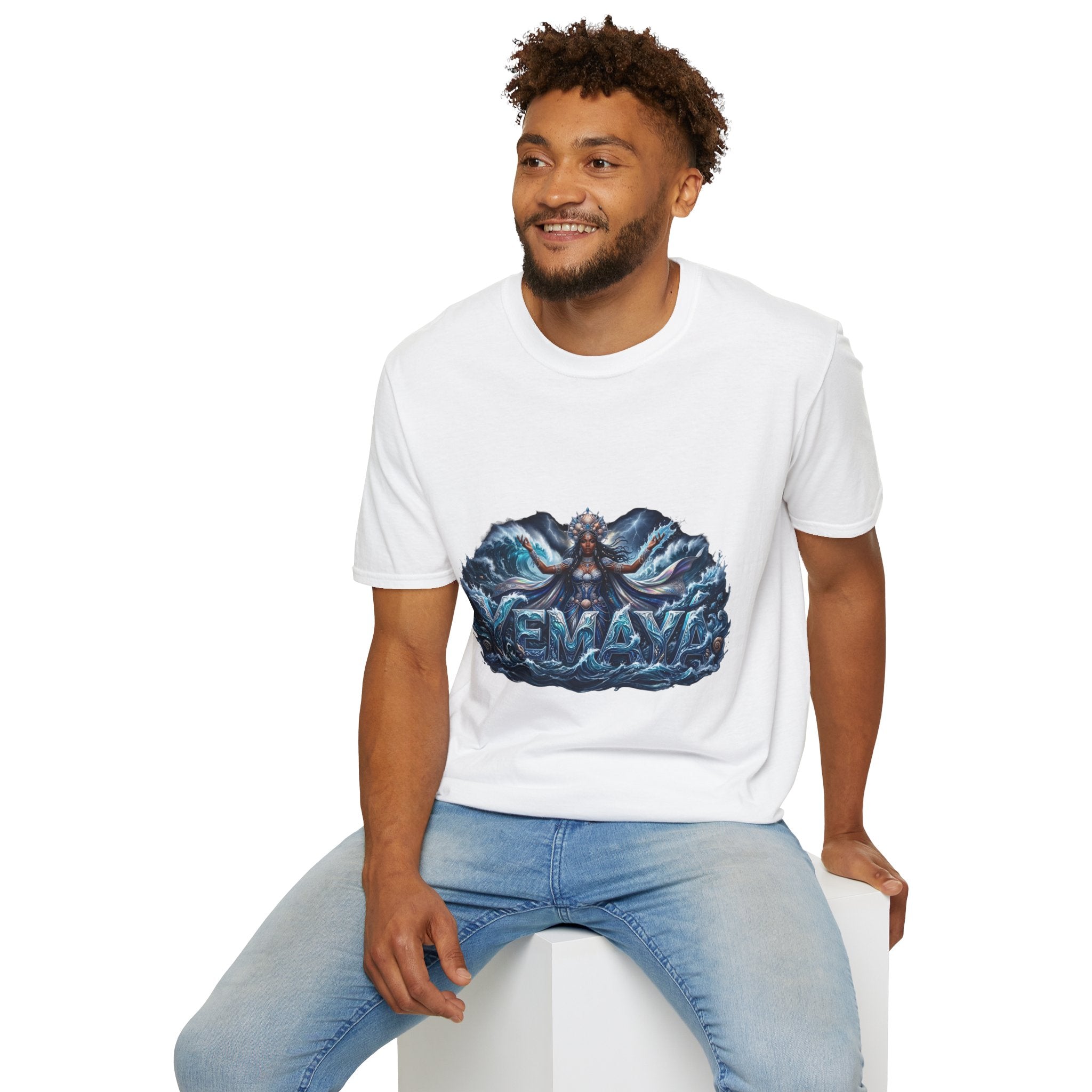 Camiseta de Yemayá – Diseño espiritual Yoruba de la Orisha del mar y la protección