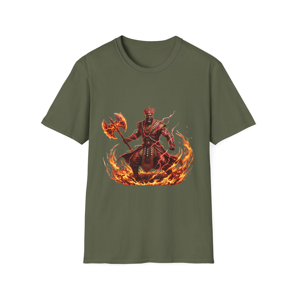 Camiseta de Changó del Fuego – Diseño espiritual Yoruba del Orisha del trueno y el poder