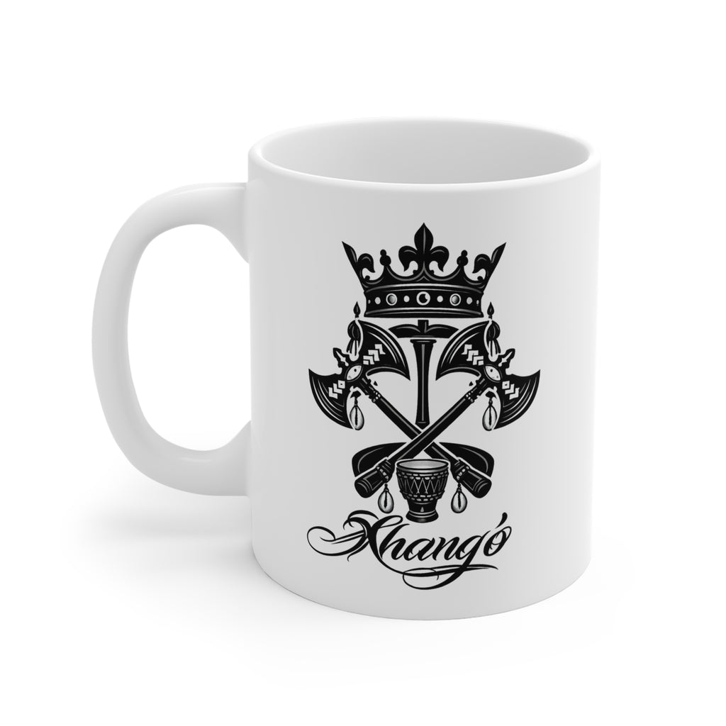 Taza Shangó “Corona, Poder y Justicia” — Taza Cerámica Inspirada en la Tradición Yoruba