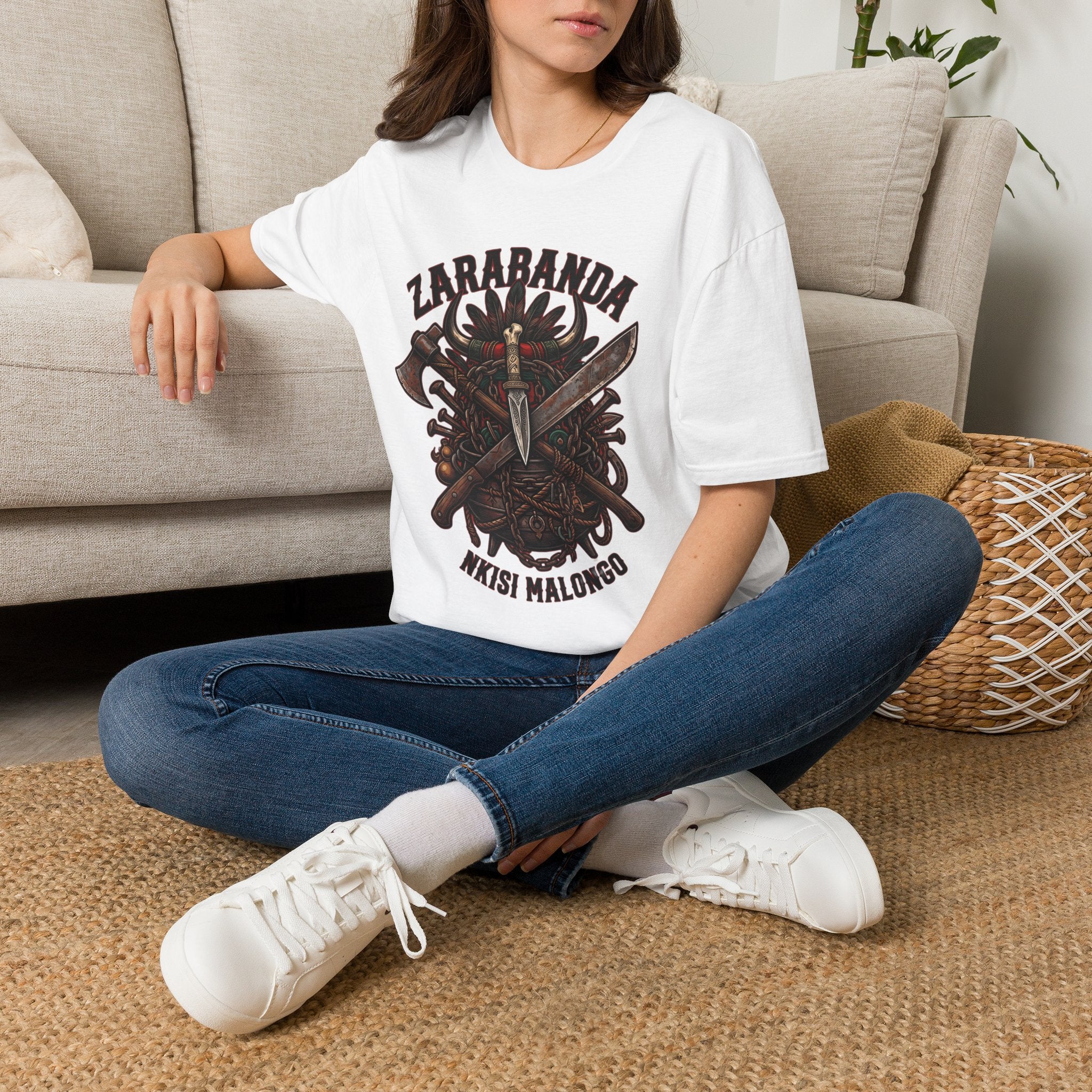 Camiseta de Zarabanda – Diseño espiritual de Palo Mayombe | Nkisi Malongo