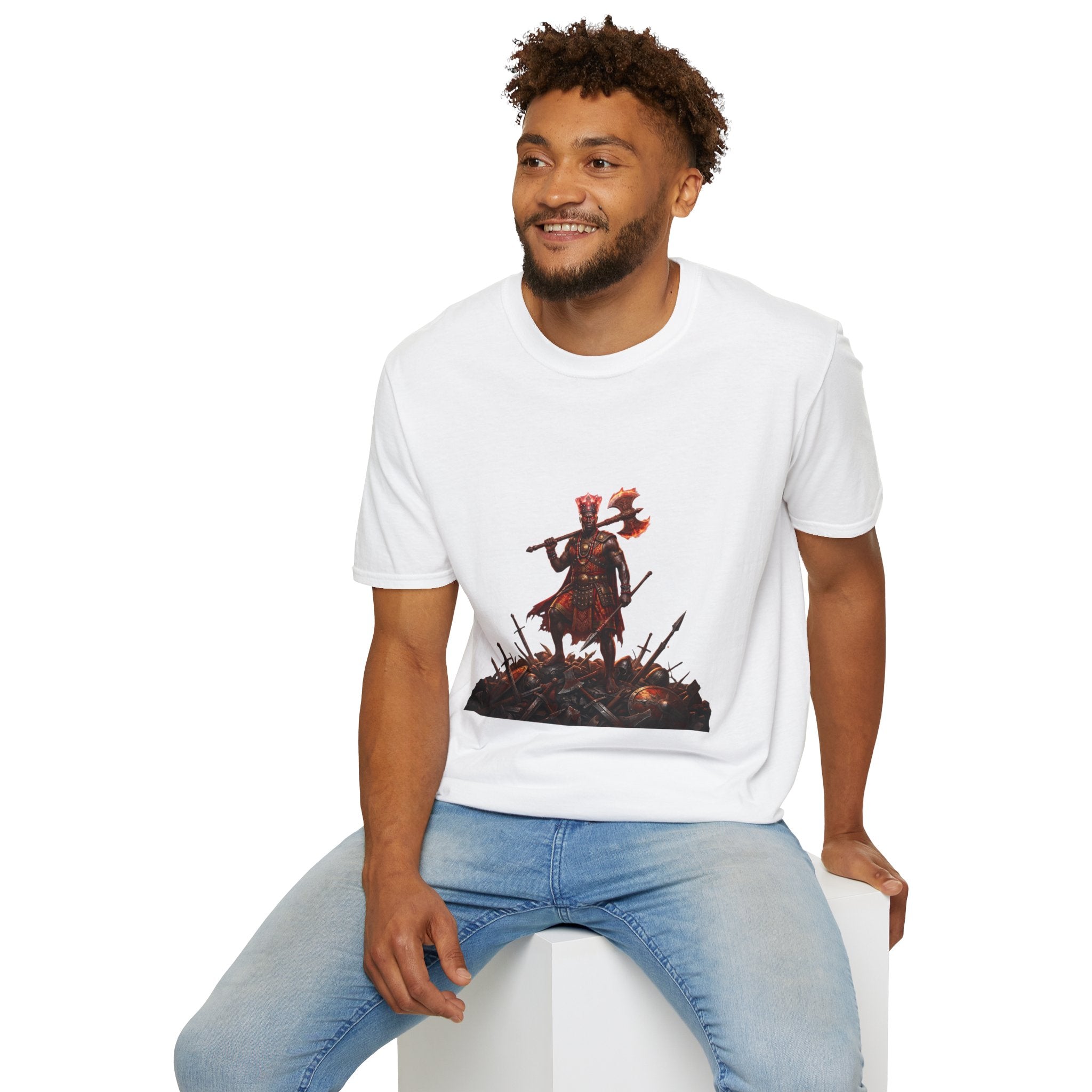 Camiseta de Changó Guerrero – Diseño espiritual Yoruba del Orisha del trueno y la fuerza