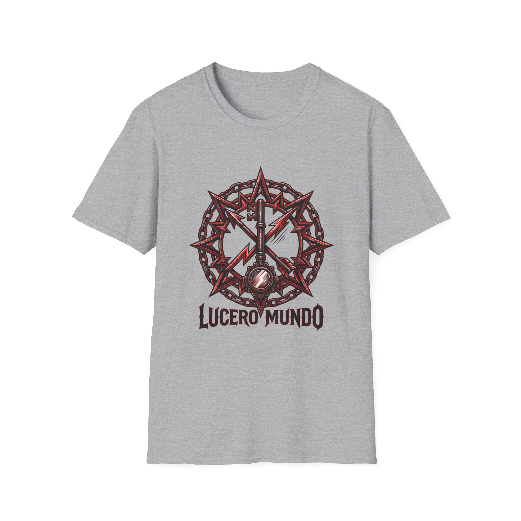 Lucero Mundo Graphic T-Shirt — Thorn Crown & Lightning Bolt Design