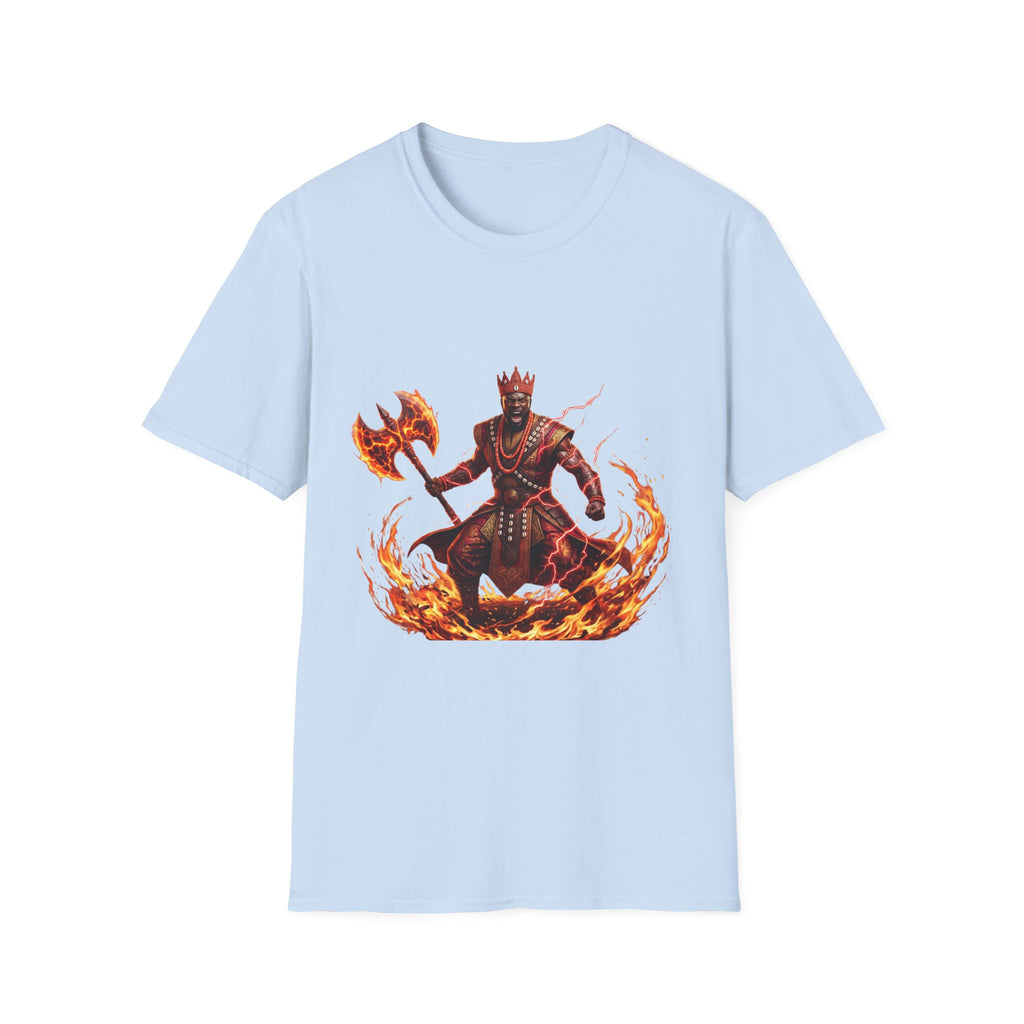 Camiseta de Changó del Fuego – Diseño espiritual Yoruba del Orisha del trueno y el poder