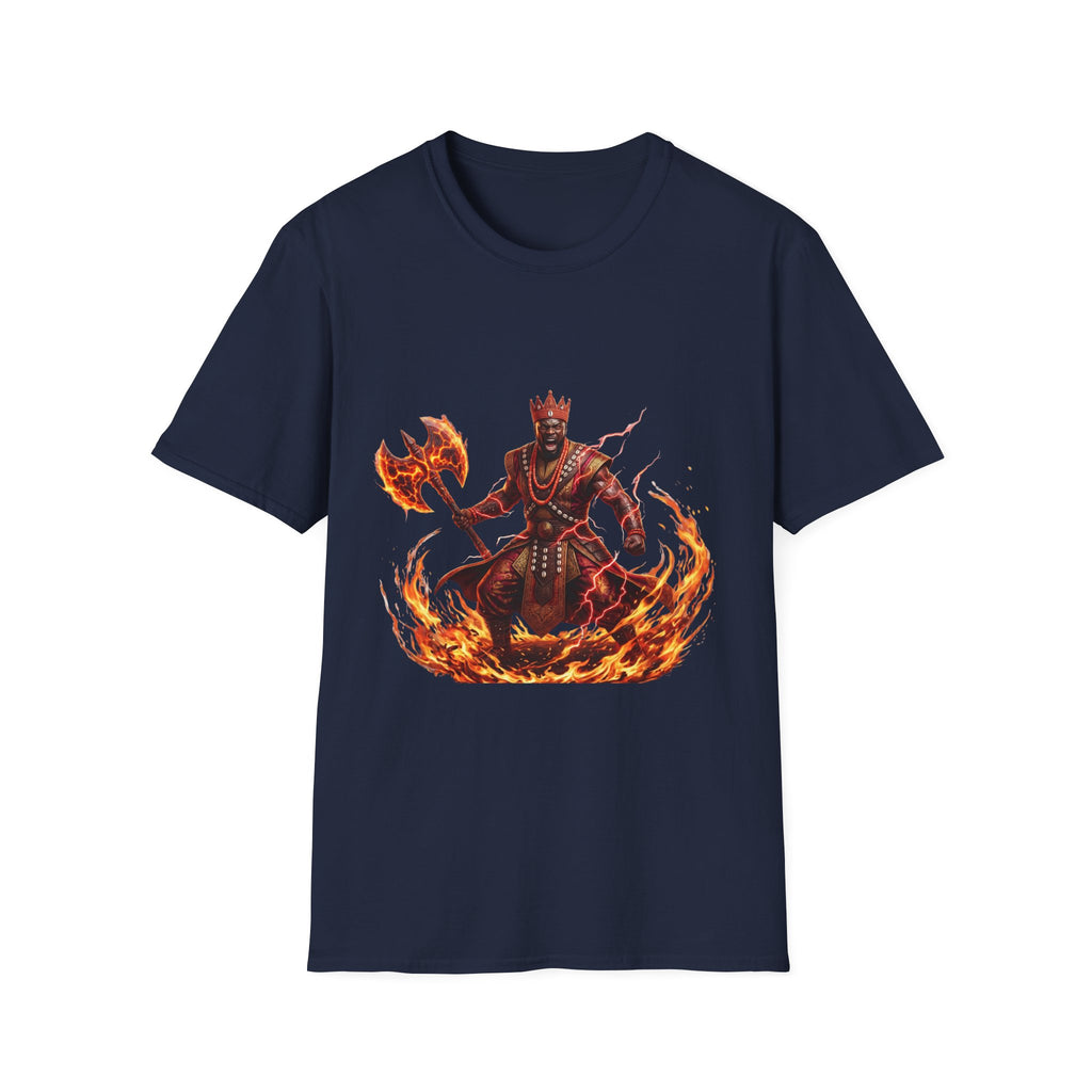 Camiseta de Changó del Fuego – Diseño espiritual Yoruba del Orisha del trueno y el poder