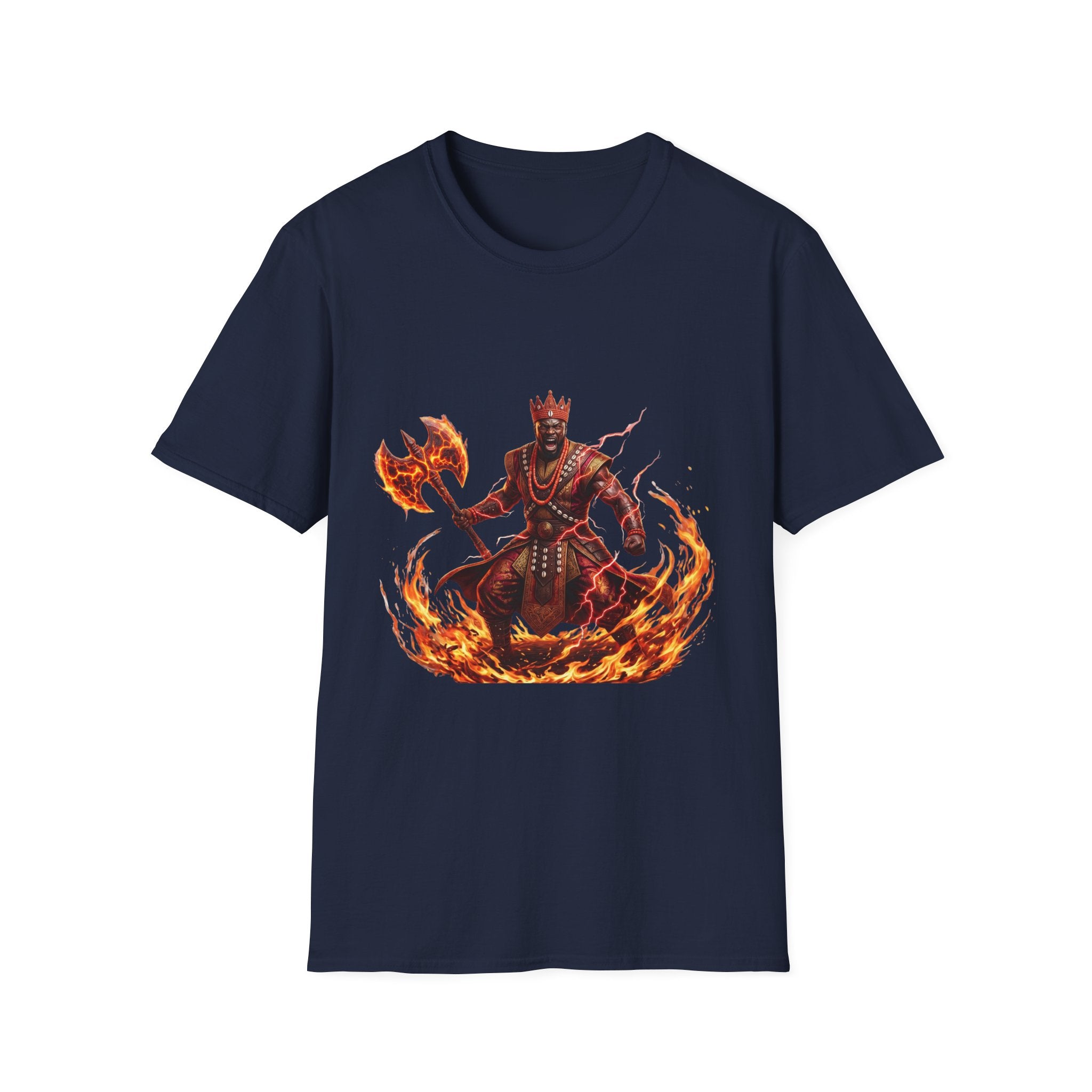 Camiseta de Changó del Fuego – Diseño espiritual Yoruba del Orisha del trueno y el poder