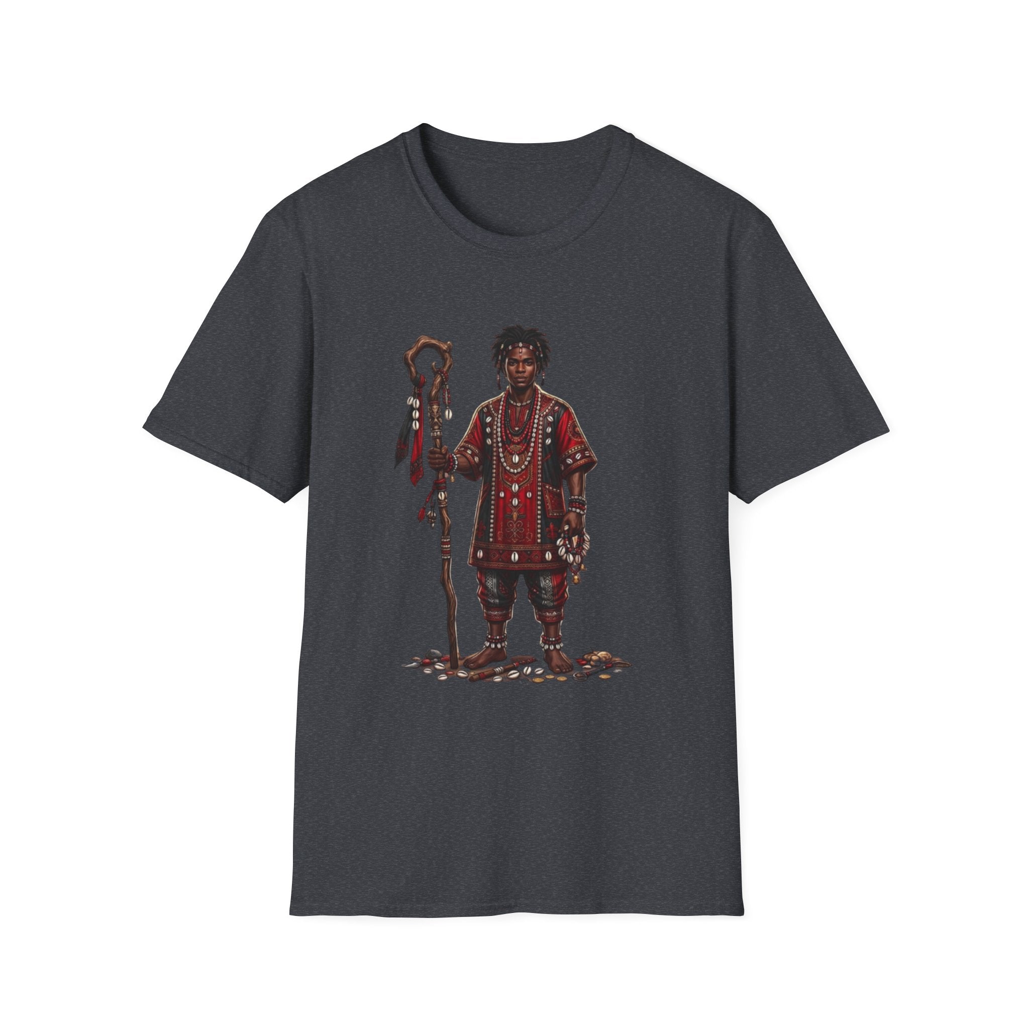 Camiseta Elegguá “Guardián de los Caminos” — Unisex Softstyle