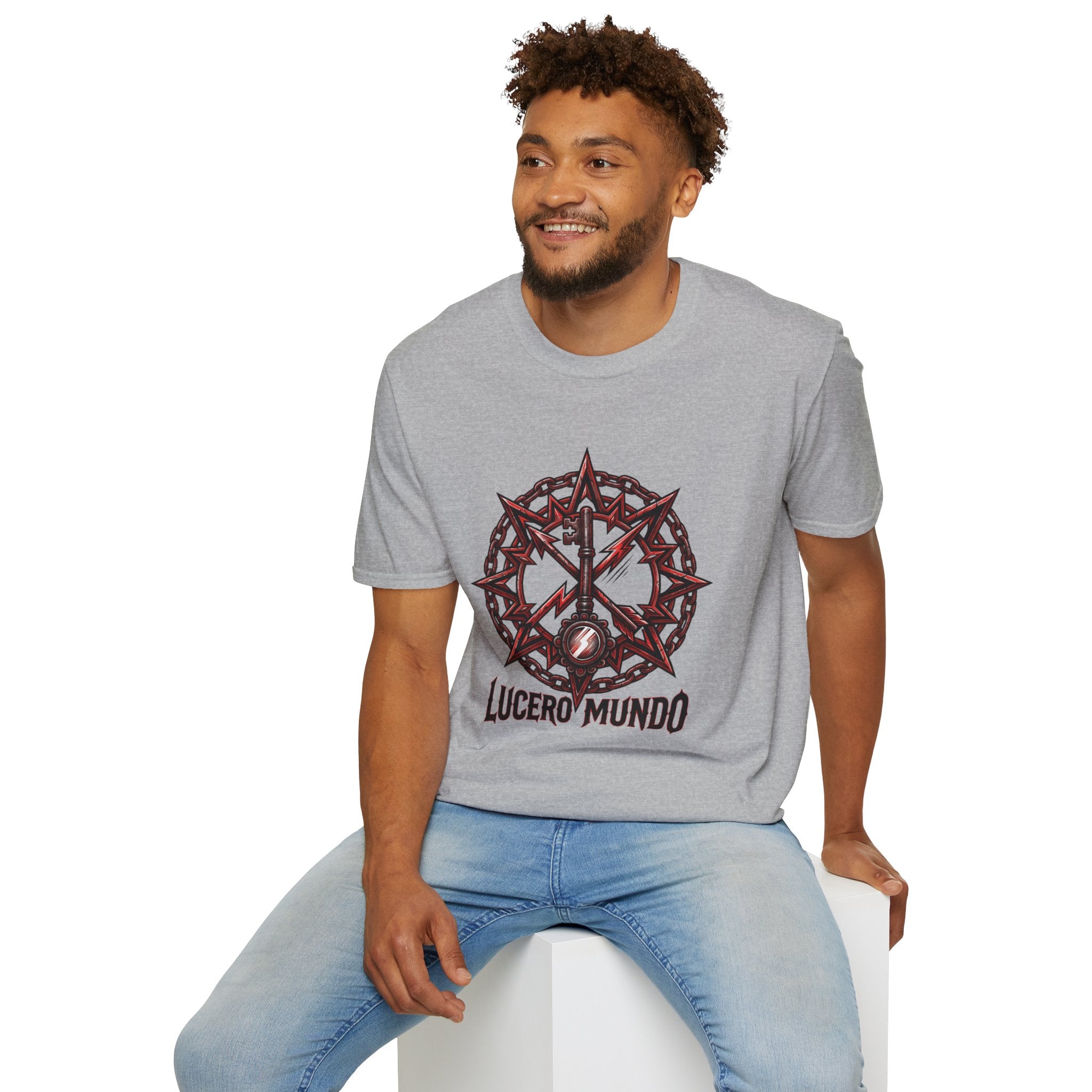 Lucero Mundo Graphic T-Shirt — Thorn Crown & Lightning Bolt Design