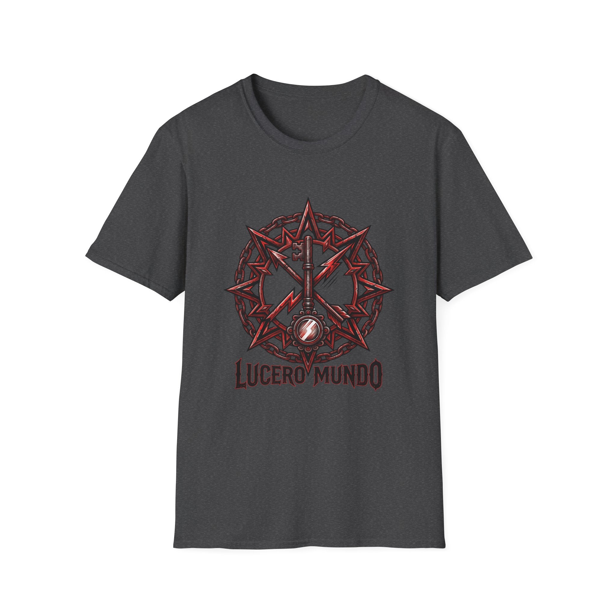 Lucero Mundo Graphic T-Shirt — Thorn Crown & Lightning Bolt Design