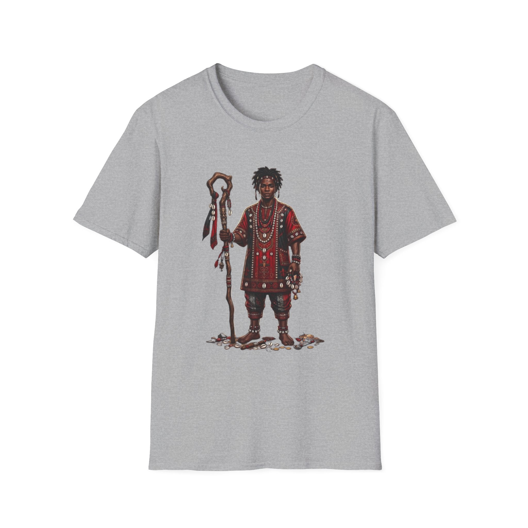 Camiseta Elegguá “Guardián de los Caminos” — Unisex Softstyle