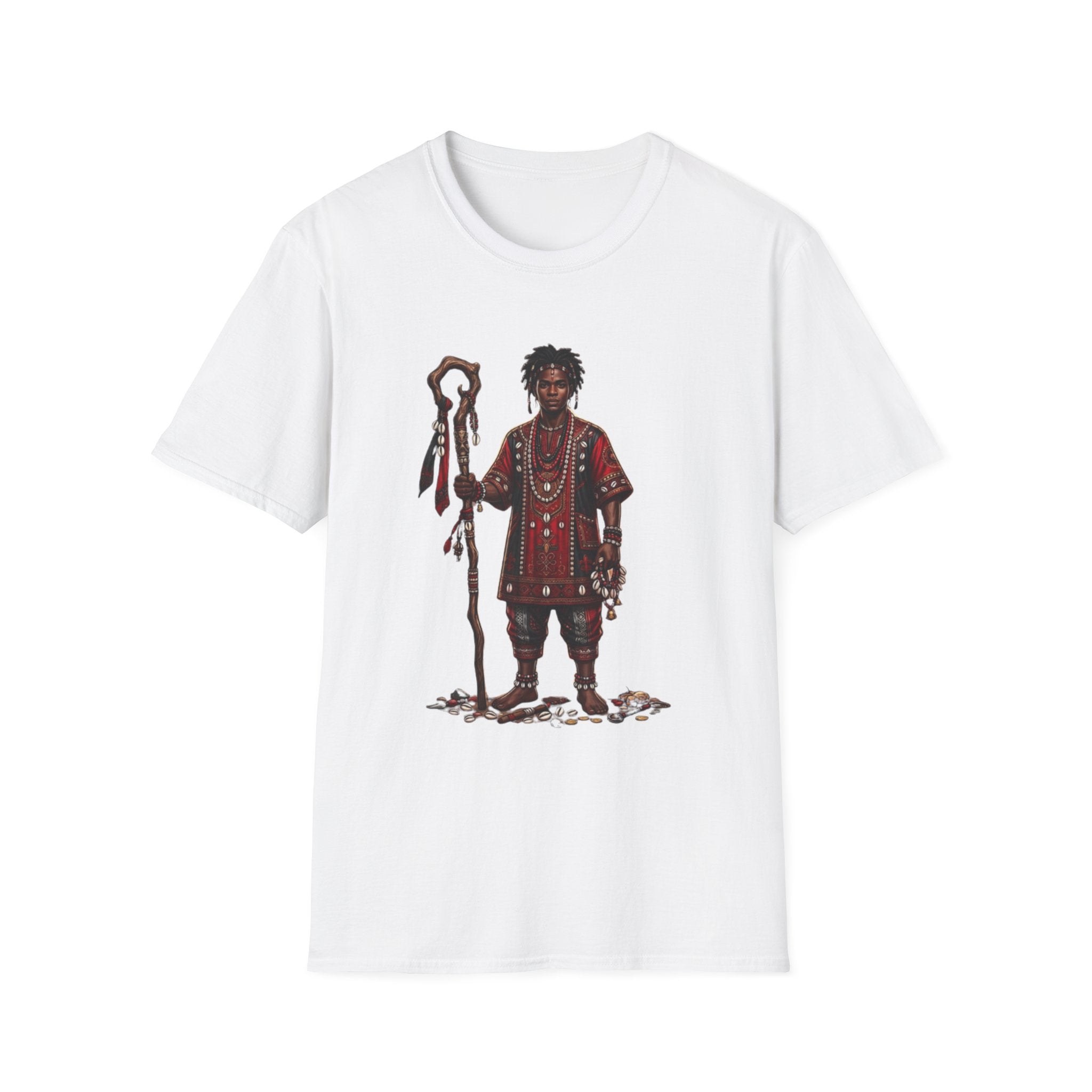 Camiseta Elegguá “Guardián de los Caminos” — Unisex Softstyle