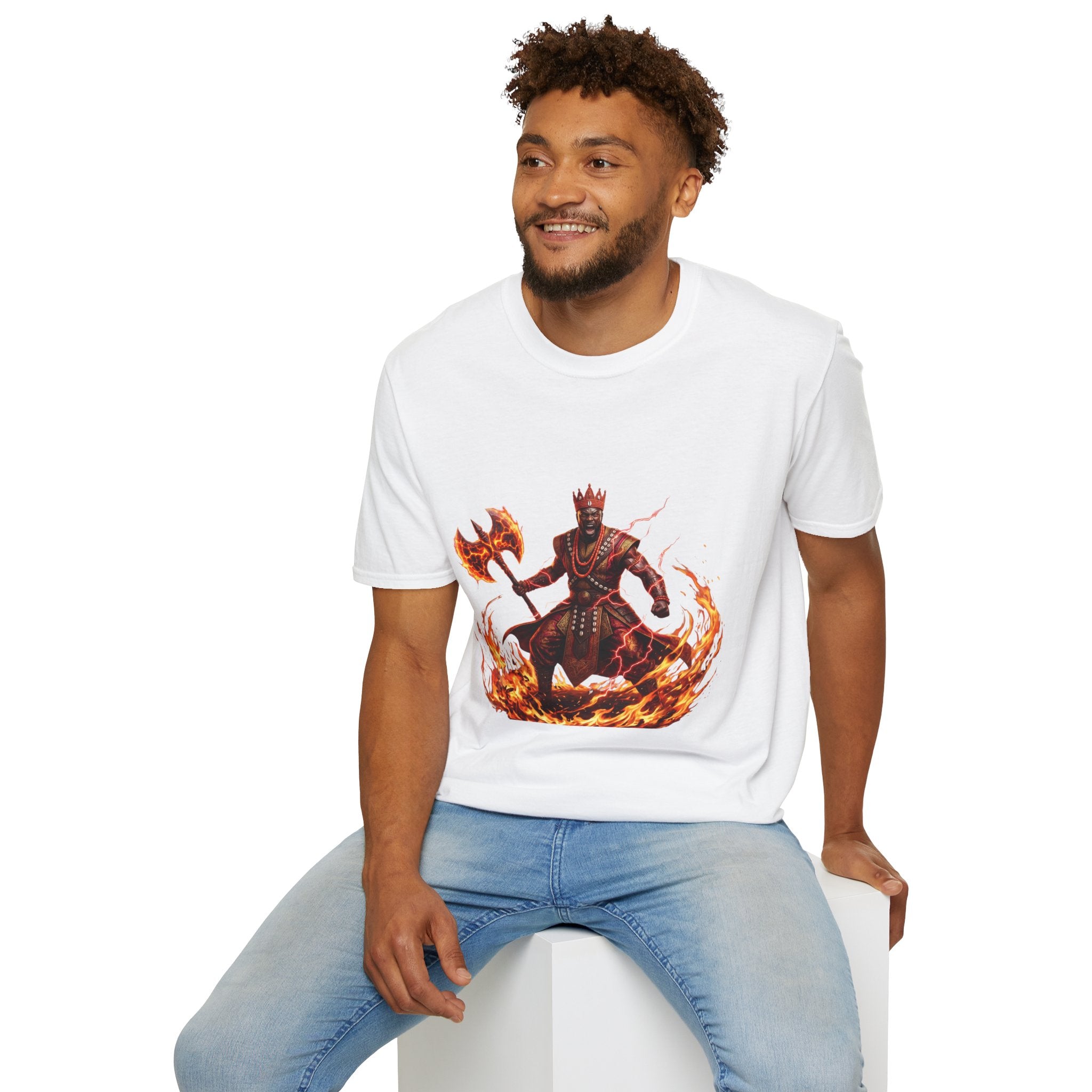 Camiseta de Changó del Fuego – Diseño espiritual Yoruba del Orisha del trueno y el poder