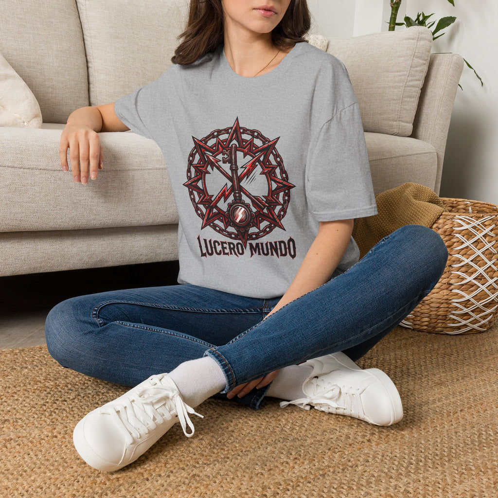 Lucero Mundo Graphic T-Shirt — Thorn Crown & Lightning Bolt Design