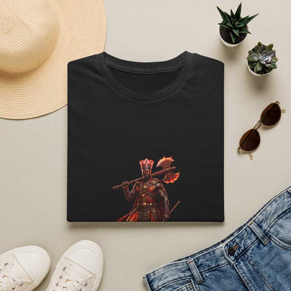 Camiseta de Changó Guerrero – Diseño espiritual Yoruba del Orisha del trueno y la fuerza