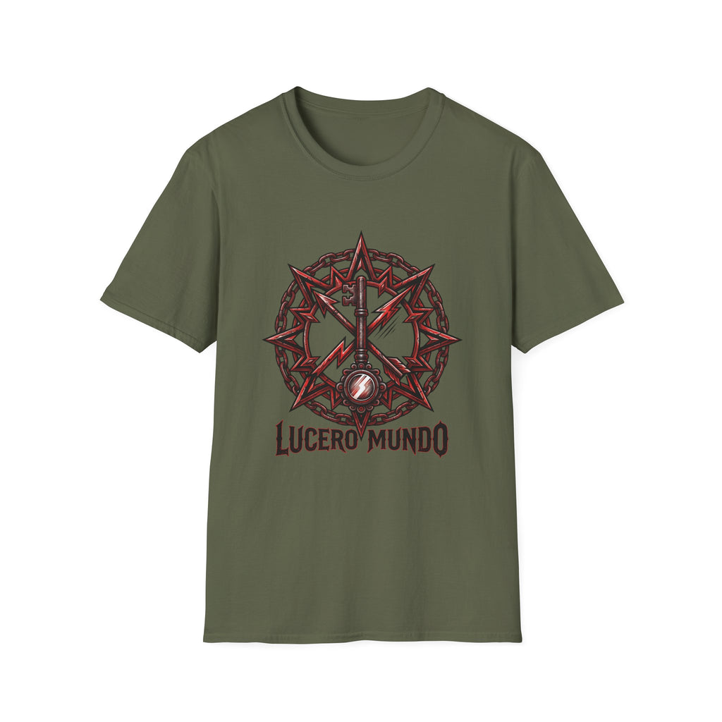 Lucero Mundo Graphic T-Shirt — Thorn Crown & Lightning Bolt Design