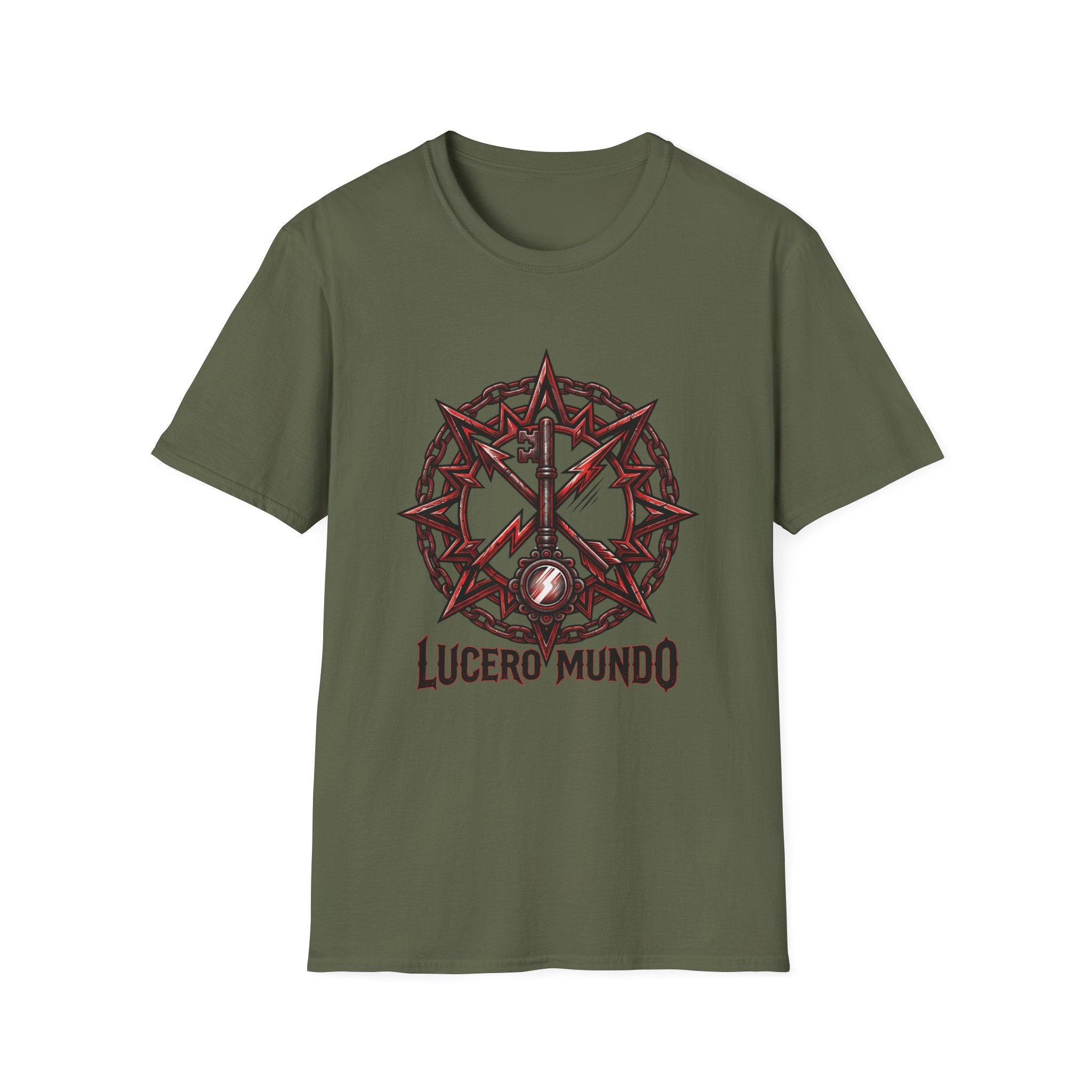Lucero Mundo Graphic T-Shirt — Thorn Crown & Lightning Bolt Design