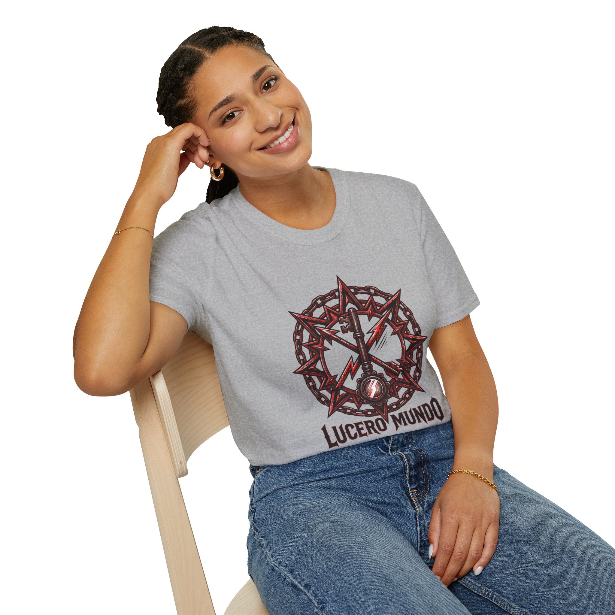 Lucero Mundo Graphic T-Shirt — Thorn Crown & Lightning Bolt Design